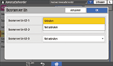 Afbeelding van bedieningspaneel