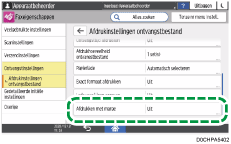 Afbeelding van bedieningspaneel