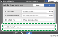 Afbeelding van bedieningspaneel