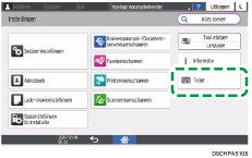Afbeelding van bedieningspaneel