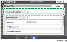 Afbeelding van bedieningspaneel