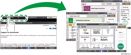 Afbeelding van bedieningspaneel