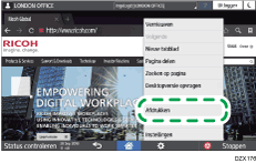 Afbeelding van bedieningspaneel