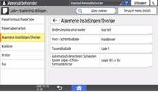 Afbeelding van bedieningspaneel
