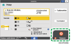 Afbeelding van bedieningspaneel