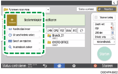 Afbeelding van bedieningspaneel