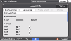 Afbeelding van bedieningspaneel