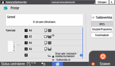 Afbeelding van bedieningspaneel