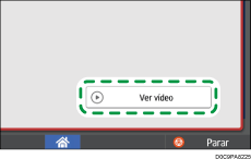 Ilustração do ecrã do painel de operação