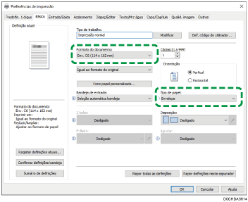 Ilustração do ecrã do driver
