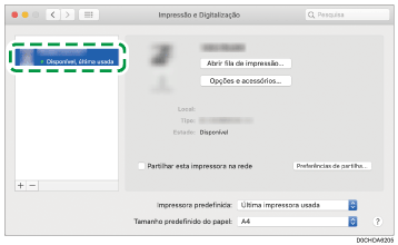 Ilustração do ecrã do driver