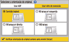 Ilustração do ecrã do painel de operação