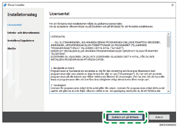 Bild på installation av drivrutin