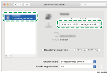 Bild på drivrutinens skärmbild