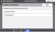Bild på användarpanelens skärm