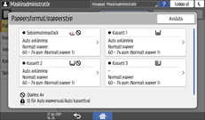 Bild på användarpanelens skärm