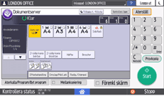 Bild på användarpanelens skärm