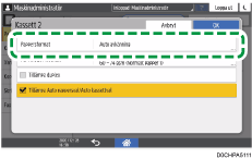 Bild på användarpanelens skärm