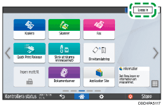 Bild på användarpanelens skärm