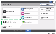 Bild på användarpanelens skärm