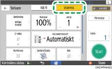 Bild på användarpanelens skärm