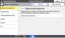 Bild på användarpanelens skärm