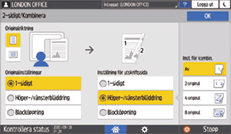 Bild på användarpanelens skärm