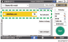 Bild på användarpanelens skärm