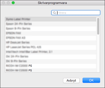 Bild på drivrutinens skärmbild