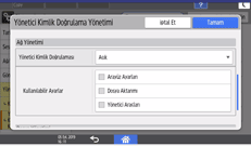 İşletim paneli ekran görseli