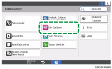 İşletim paneli ekran görseli