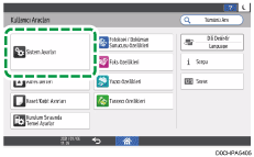 İşletim paneli ekran görseli