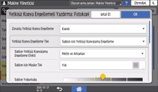 İşletim paneli ekran görseli
