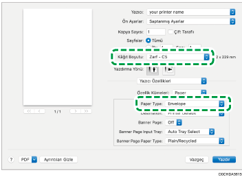Sürücü ekranı gösterimi