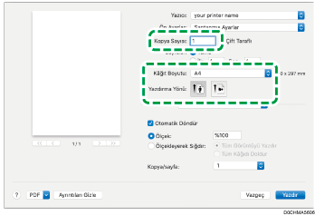 Sürücü ekranı gösterimi