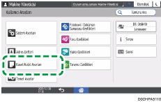 İşletim paneli ekran görseli