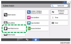İşletim paneli ekran görseli