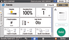 İşletim paneli ekran görseli