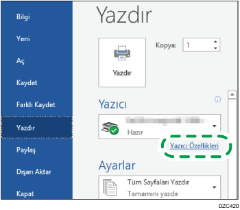İşletim sistemi ekran resmi