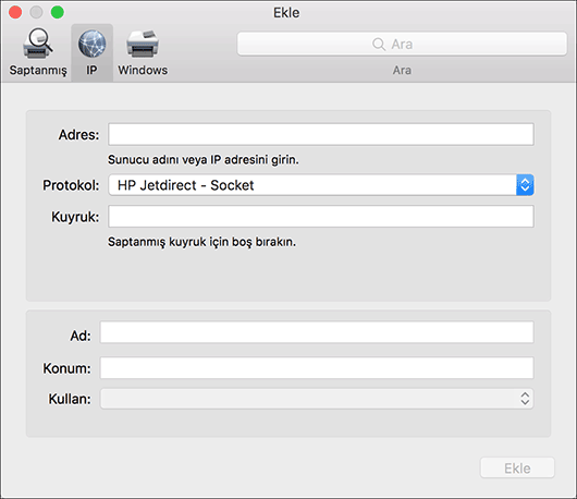 Sürücü ekranı gösterimi