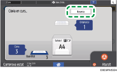 Il·lustració de pantalla del tauler d'operacions