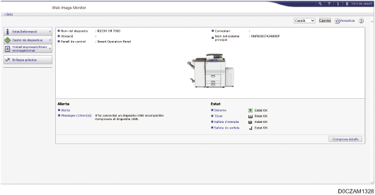 Il·lustració de la pantalla del navegador web