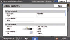 Il·lustració de pantalla del tauler d'operacions