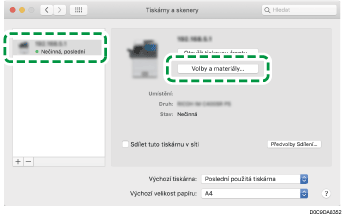 Ilustrace obrazovky ovladače