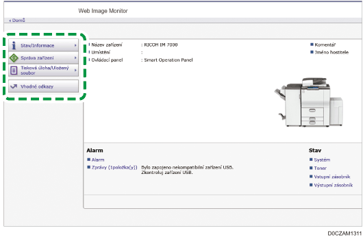 Ilustrace obrazovky webového prohlížeče