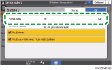 Ilustrace ovládacího panelu