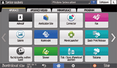 Ilustrace ovládacího panelu