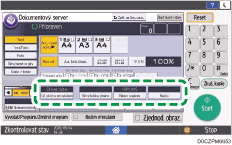 Ilustrace ovládacího panelu
