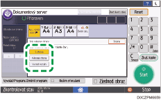 Ilustrace ovládacího panelu