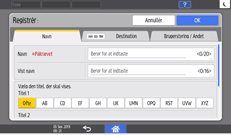 Operation panel screen illustration